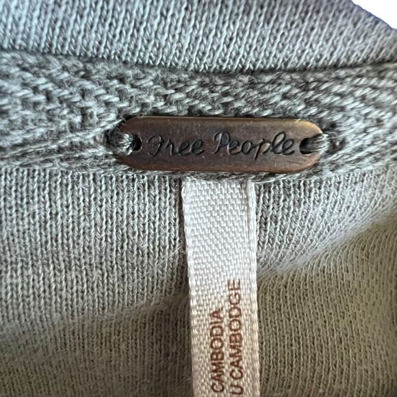 Free People Oversized Ruby Jacket Shacket Womens Small Boyfriend Gray Boho Beach - Picture 11 of 16